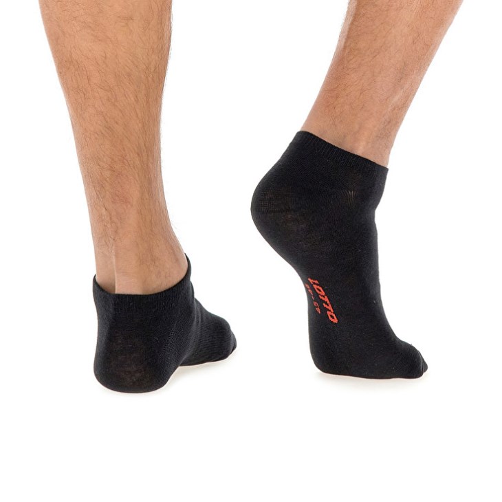 Calcetines Lotto Low Cut Pk3prs Negras | QR194799D5
