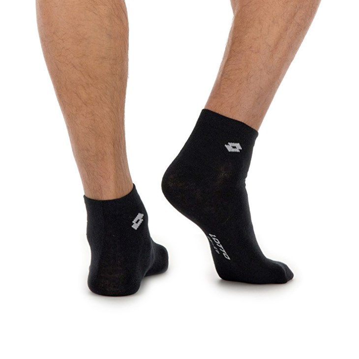 Calcetines Lotto Short Ankle II Pk3prs Sports Negras | IB477337P1