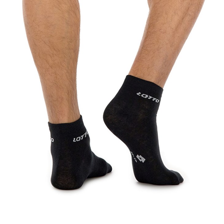 Calcetines Lotto Short Ankle II Pk3prs Sports Negras | IB477337P1