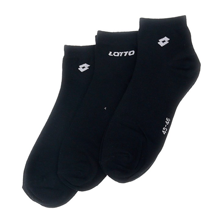 Calcetines Lotto Short Ankle II Pk3prs Sports Negras | IB477337P1