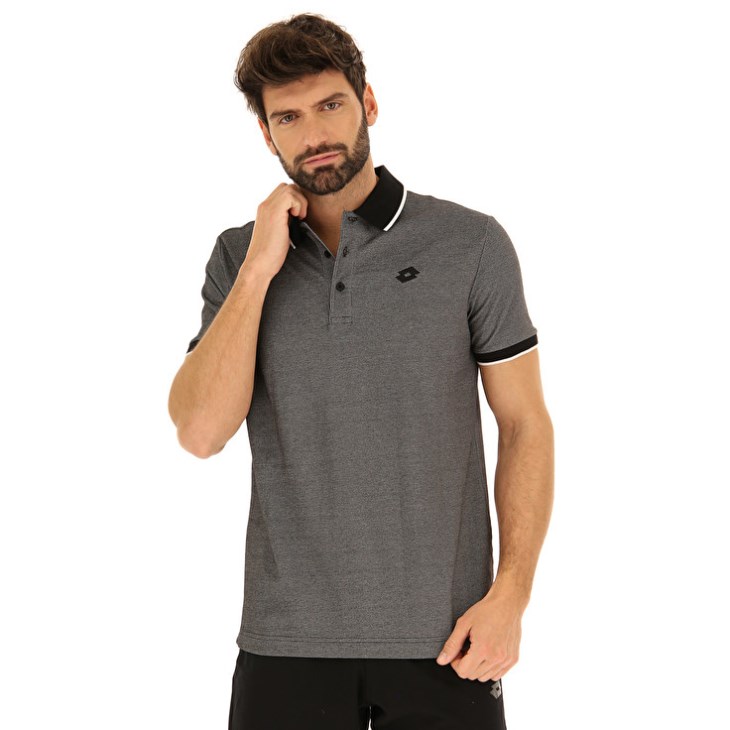 Camisa Polo Lotto Polo Firenze PQ Hombre Negras | ZX206910E3