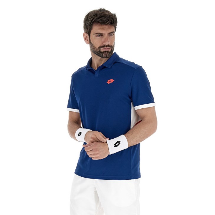 Camisa Polo Lotto Squadra III Hombre Azules | AK809920G0