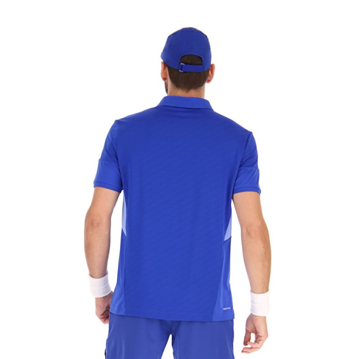 Camisa Polo Lotto Tech I D1 Hombre Azul Real Azules | LJ828852T9