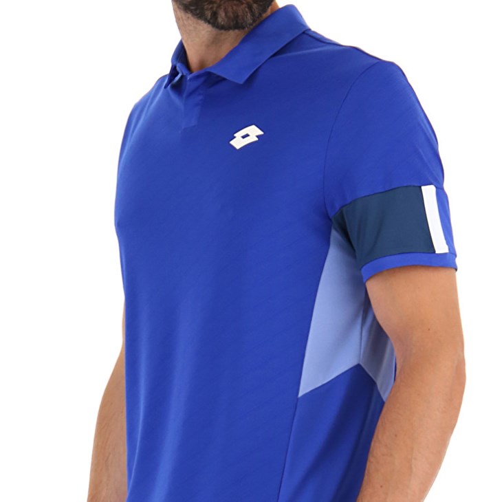 Camisa Polo Lotto Tech I D1 Hombre Azul Real Azules | LJ828852T9