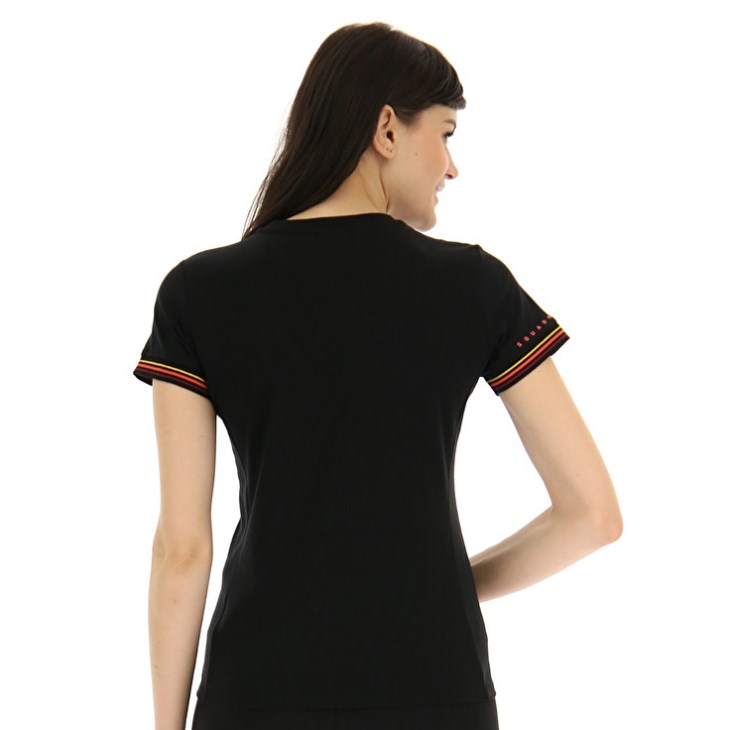 Camiseta Lotto Athletica Classic W V Mujer Negras | RV013151I6