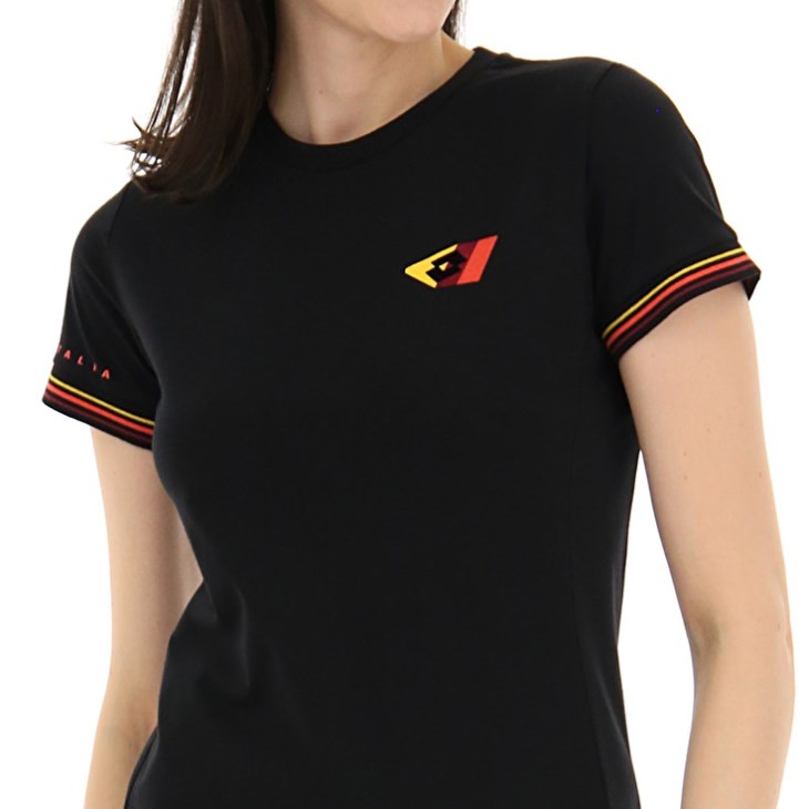 Camiseta Lotto Athletica Classic W V Mujer Negras | RV013151I6