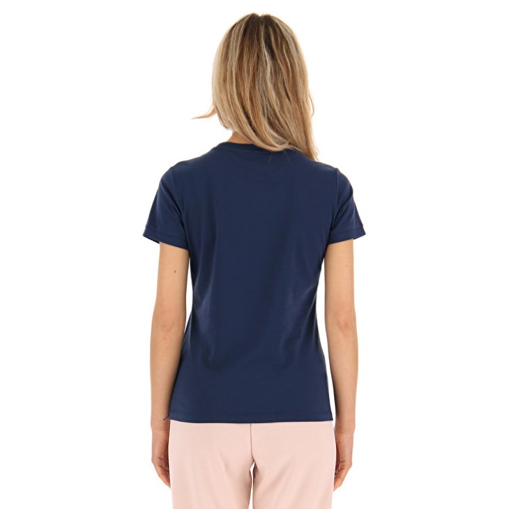 Camiseta Lotto Athletica Due W VI Mujer Azul Marino Azules | YZ341284Z6