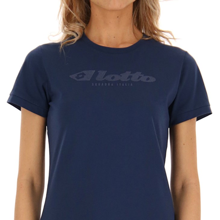 Camiseta Lotto Athletica Due W VI Mujer Azul Marino Azules | YZ341284Z6