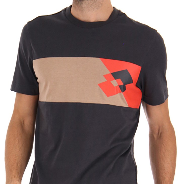 Camiseta Lotto Athletica Plus II Hombre Negras Marrones | YK684078C6