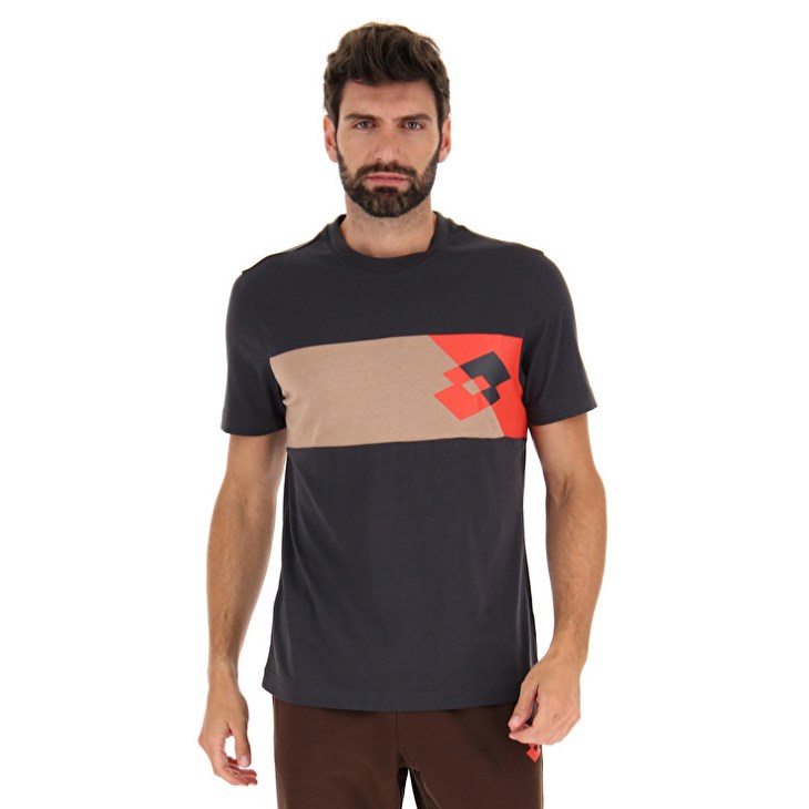 Camiseta Lotto Athletica Plus II Hombre Negras Marrones | YK684078C6