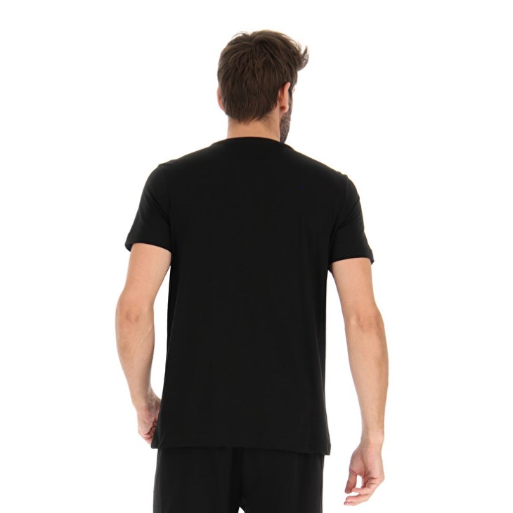 Camiseta Lotto Logo VIII 2 Hombre Negras | QT212921Y6