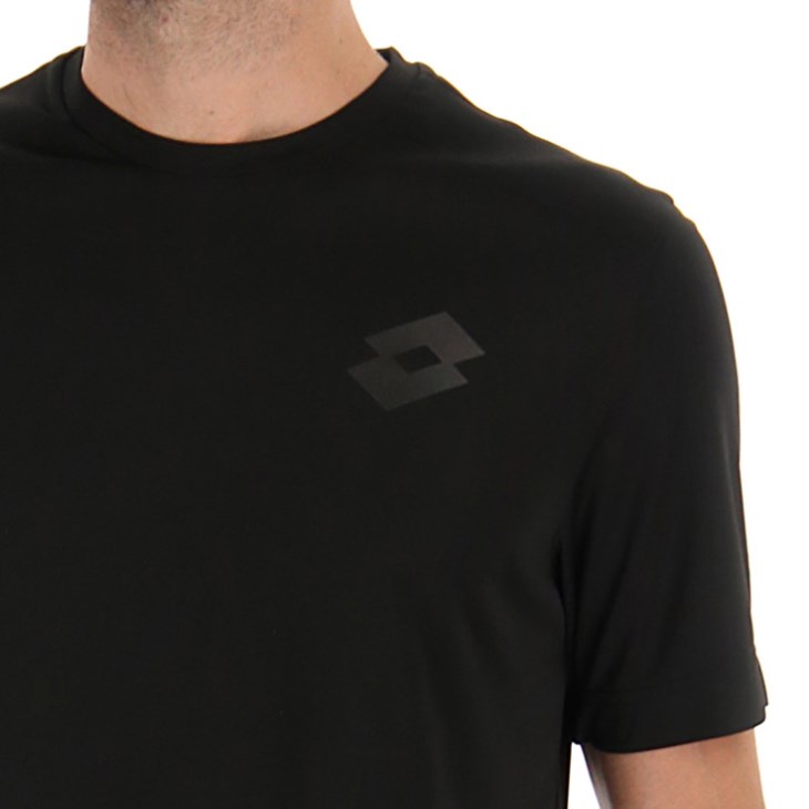 Camiseta Lotto MSP II Hombre Negras | GE491949Z2