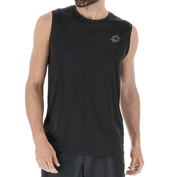 Camiseta Lotto MSP SL II Hombre Negras | YB054755C1
