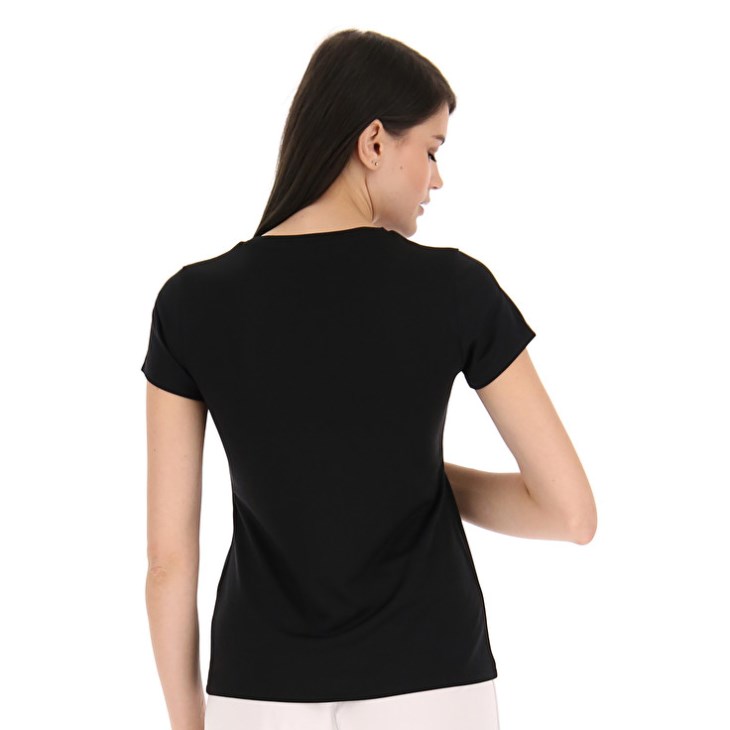 Camiseta Lotto MSP W Mujer Negras | RN174347Y5