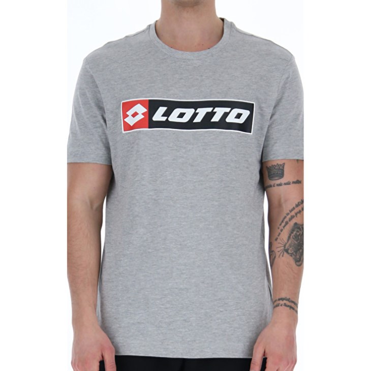 Camiseta Lotto Sports Zip Logo MEL JS Hombre Gris | TN829562R6