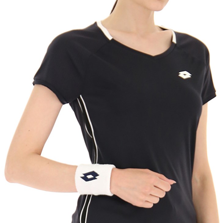 Camiseta Lotto Squadra W II PL Mujer Negras | NT925322K3
