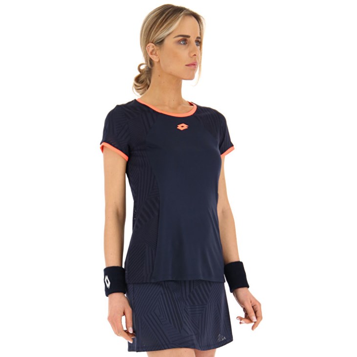 Camiseta Lotto Superrapida W V Mujer Azul Marino Azules | MW104730N9