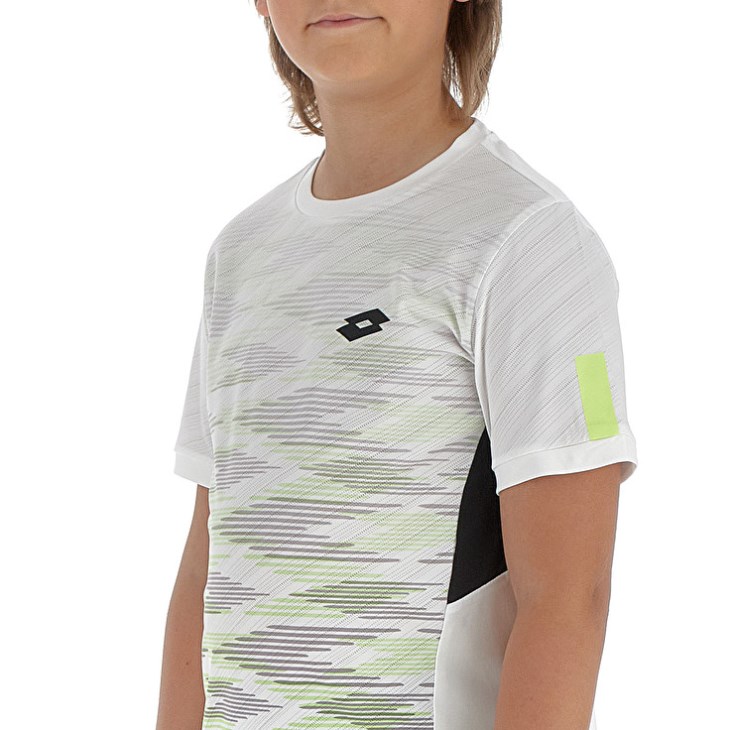 Camiseta Lotto Tech B I D4 Niños Blancas Verde | TE027452P0