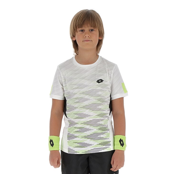 Camiseta Lotto Tech B I D4 Niños Blancas Verde | TE027452P0