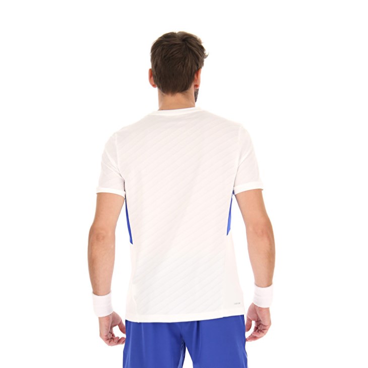 Camiseta Lotto Tech I D2 Hombre Blancas | TI976287T2