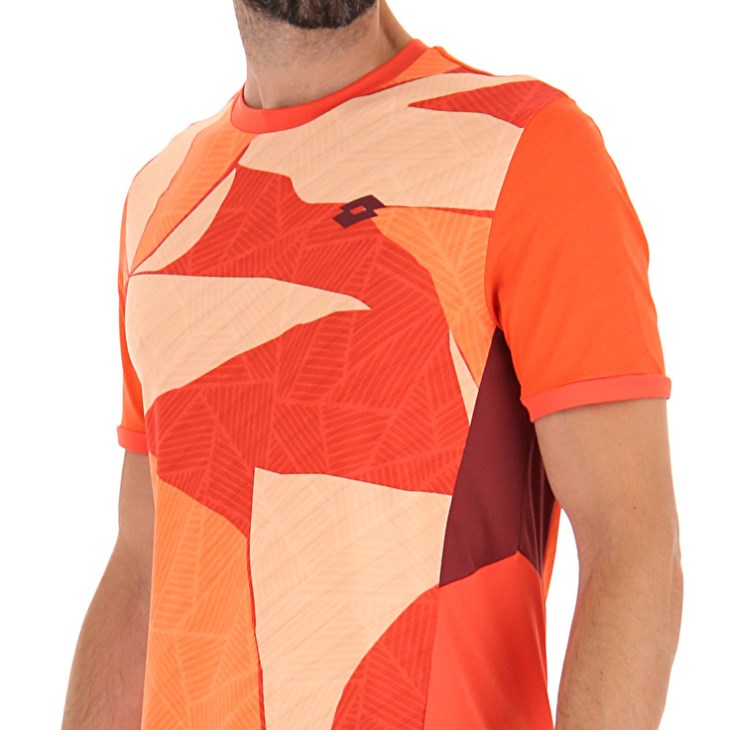 Camiseta Lotto Tech I D3 Hombre Naranjas | UM238403M4