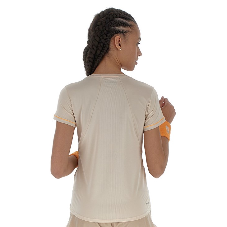 Camiseta Lotto Tech W II D3 Mujer Beige | JY408130N3