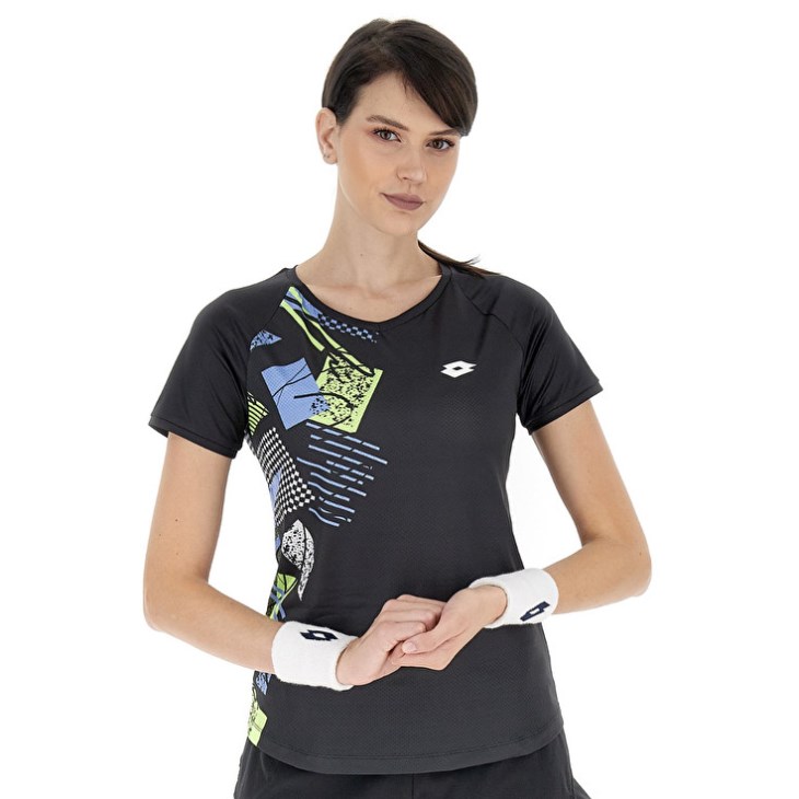 Camiseta Lotto Tech W I D5 Mujer Negras | QV681468P0