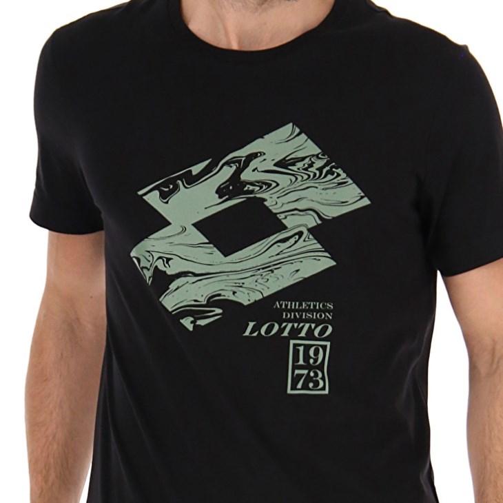 Camiseta Lotto Tee Losanga V Hombre Negras | KP848484S4
