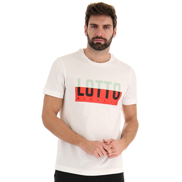 Camiseta Lotto Tee Prisma IV JS Hombre Blancas | AR245604P2