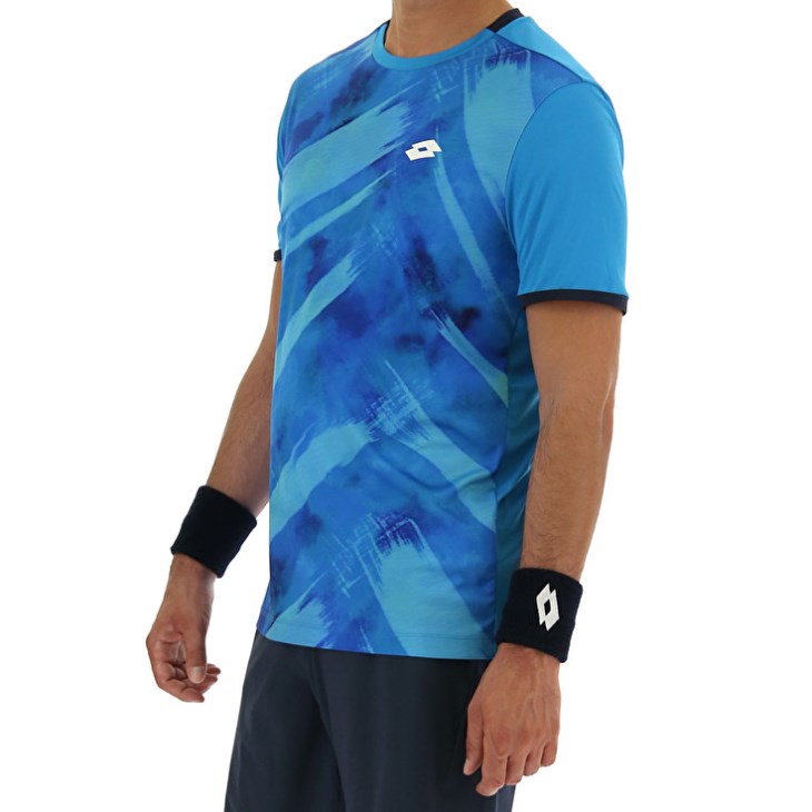 Camiseta Lotto Top Ten III Prt3 PL Hombre Azules | UI659115S9