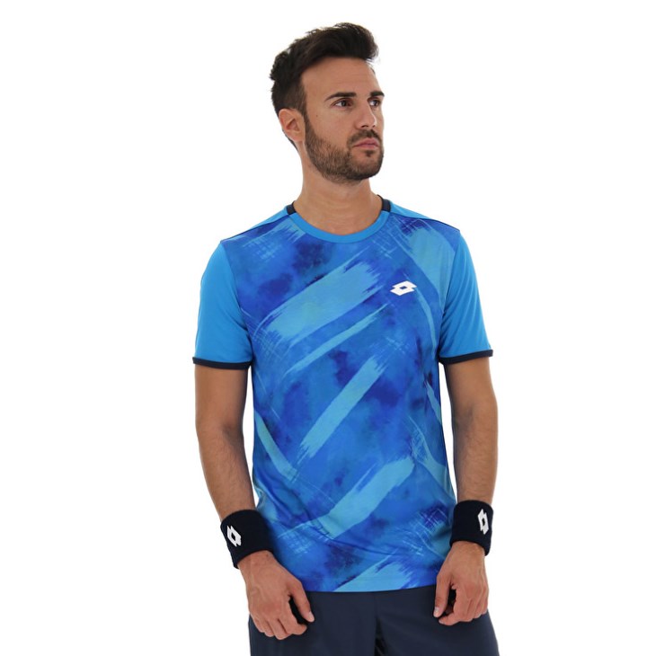 Camiseta Lotto Top Ten III Prt3 PL Hombre Azules | UI659115S9