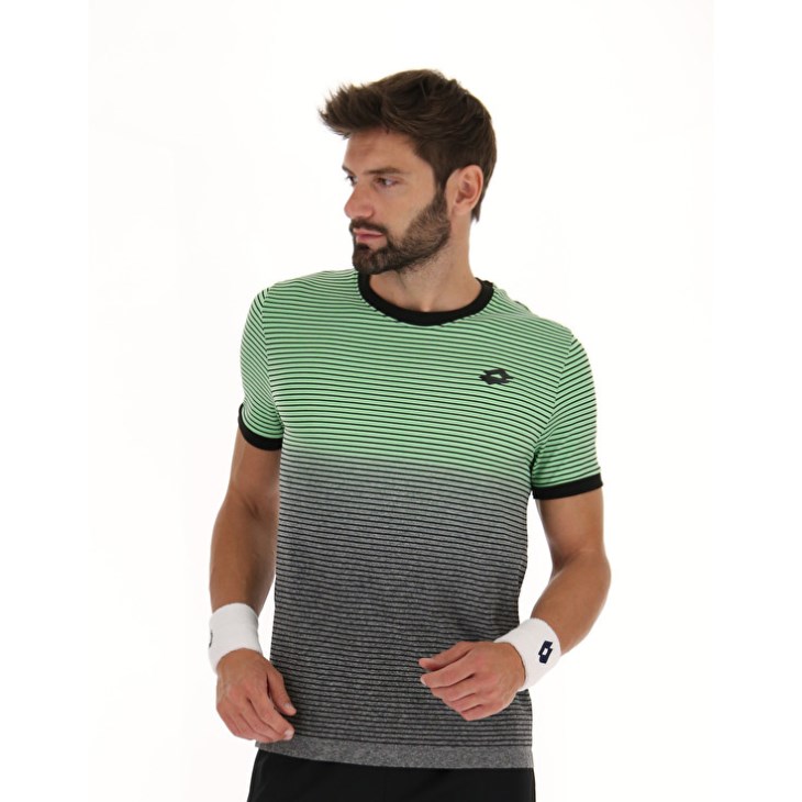 Camiseta Lotto Top Ten II Sml Hombre Verde Gris | SE576007I4