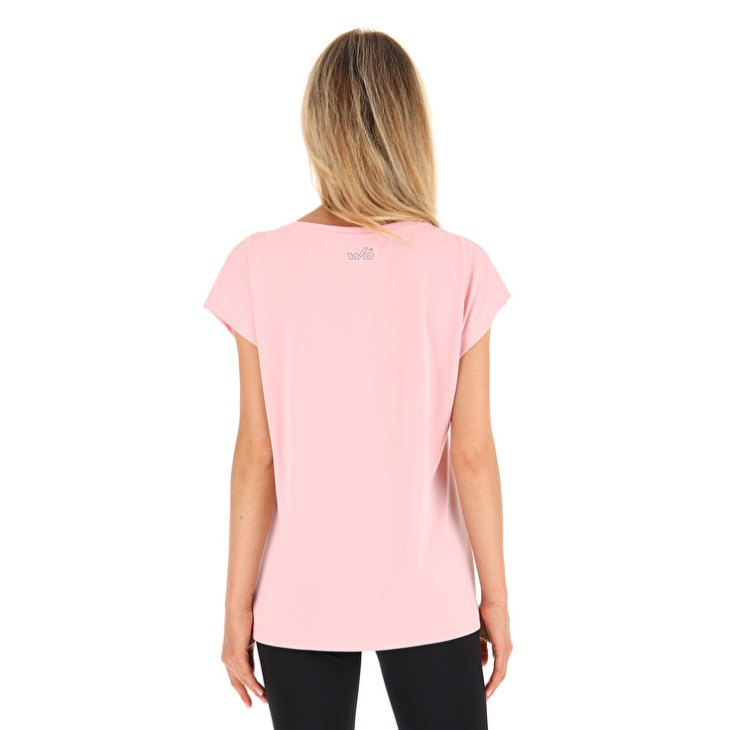 Camiseta Lotto Workout Over W Mujer Rosas | YF188328Y0