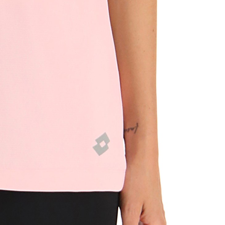 Camiseta Lotto Workout Over W Mujer Rosas | YF188328Y0