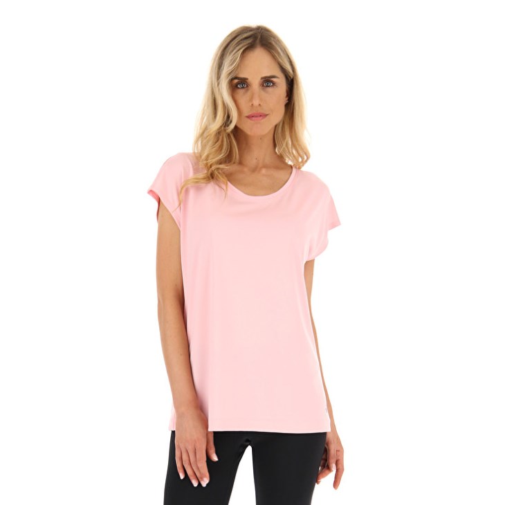 Camiseta Lotto Workout Over W Mujer Rosas | YF188328Y0