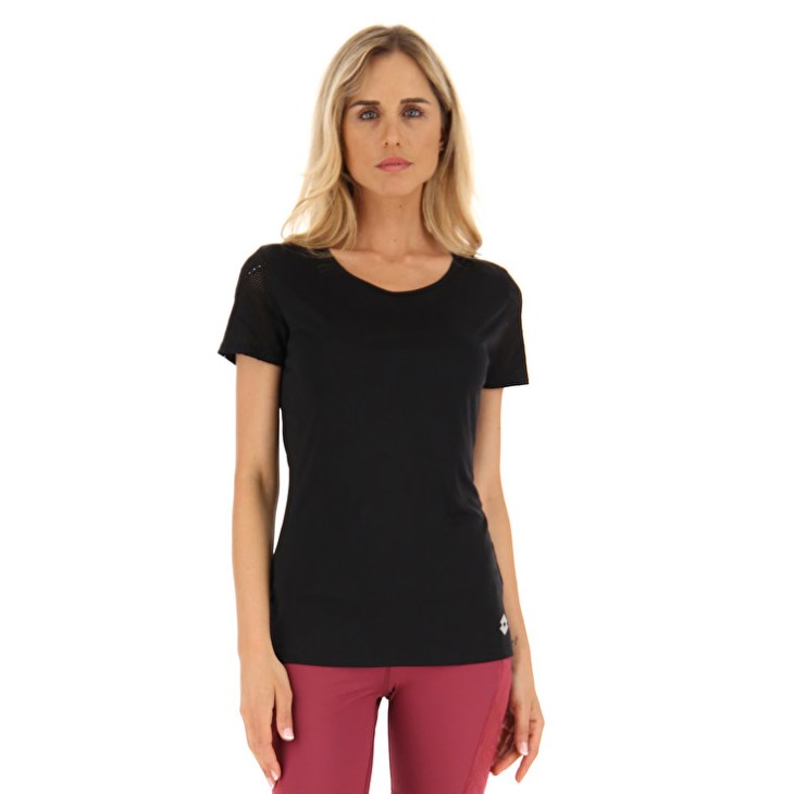 Camiseta Lotto Workout W Mujer Negras | IH762886C2