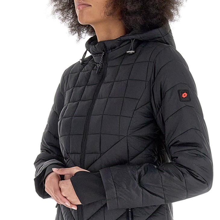 Campera Lotto Bomber Cortina W IV HD Mujer Negras | CE903480Q2