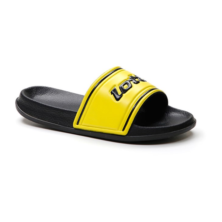 Chanclas Lotto Midway IV CL Niños Negras Amarillo | OB237603I9
