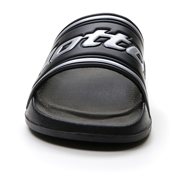 Chanclas Lotto Midway IV W Mujer Negras Plateadas | SF516841I2