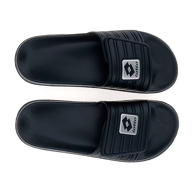 Chanclas Lotto Rico Strap II Hombre Negras Plateadas | DL855845J9