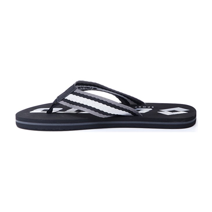 Chancletas Lotto Nevis Hombre Negras Plateadas | AT265226Q1