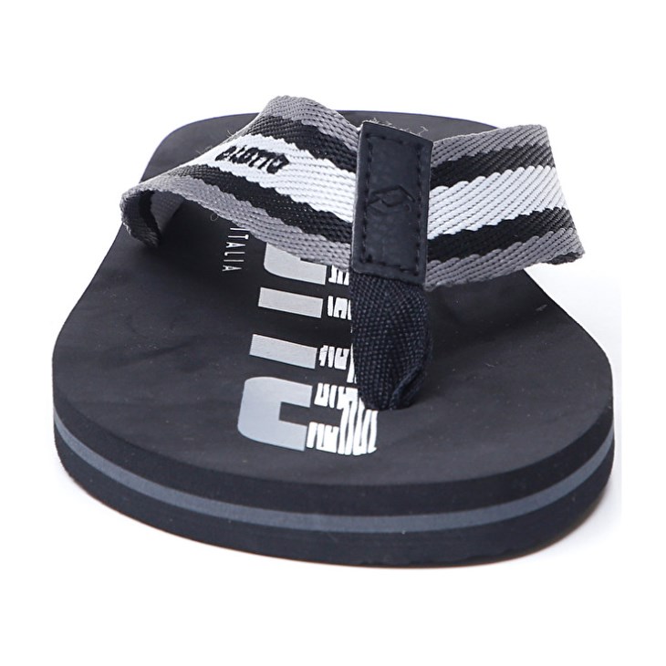 Chancletas Lotto Nevis Hombre Negras Plateadas | AT265226Q1