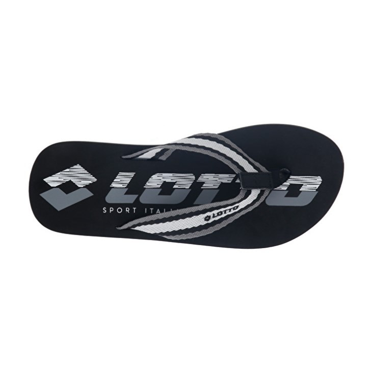 Chancletas Lotto Nevis Hombre Negras Plateadas | AT265226Q1