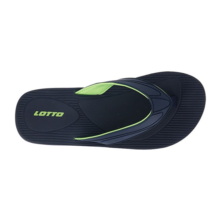 Chancletas Lotto Paros Hombre Negras Verde | FW556625M3