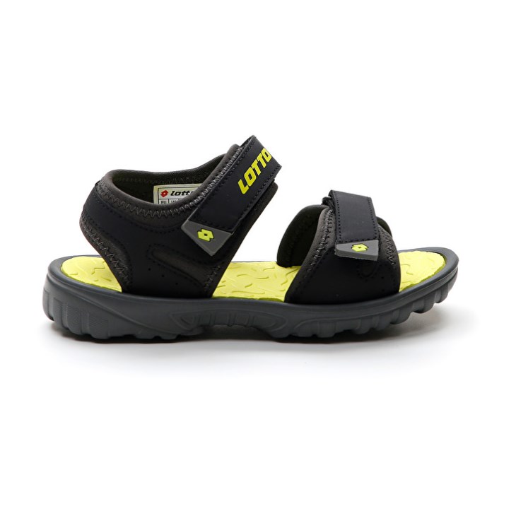 Sandalias Lotto Las Rochas 1 CL Niños Negras Amarillo | XI292299Q4