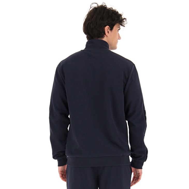 Sudadera Lotto Athletica Due IV Zip FZ PL Hombre Azul Marino Azules | BM569436Z4
