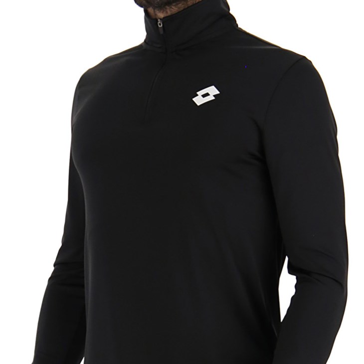 Sudadera Lotto MSP Sports Zip Hz Hombre Negras | JF478067R6