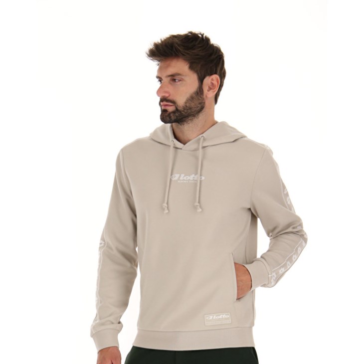 Sudadera con Capucha Lotto Athletica Due V Sweat HD Hombre Beige | ZE493139R6