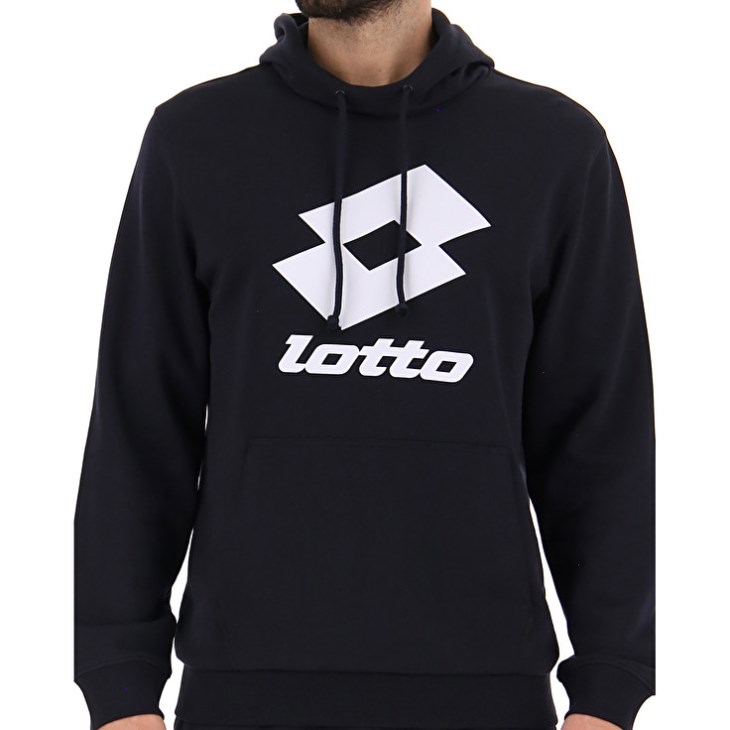 Sudadera con Capucha Lotto Smart II Sweat HD FT Hombre Negras | VS890179X2