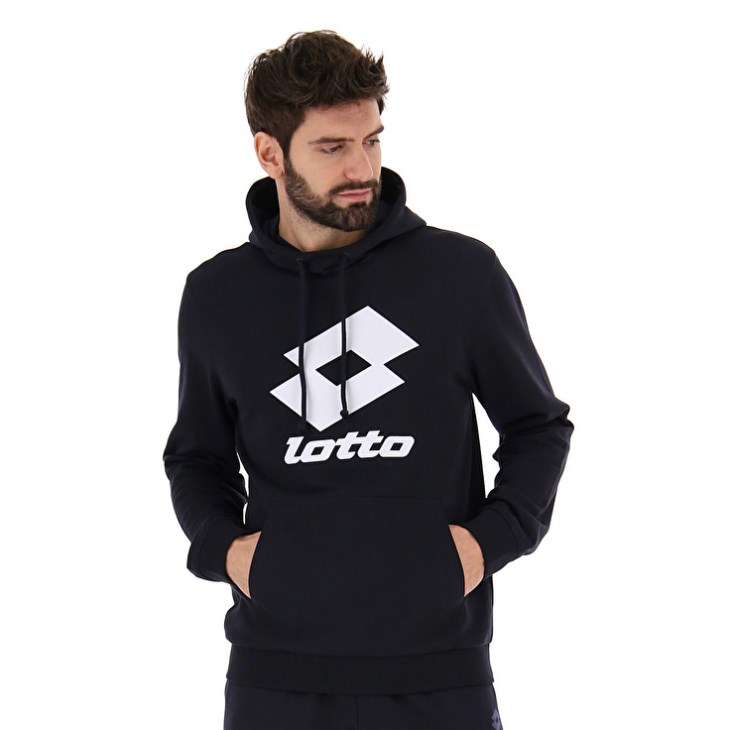 Sudadera con Capucha Lotto Smart II Sweat HD FT Hombre Negras | VS890179X2